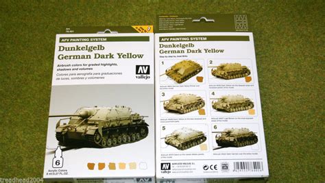 Vallejo AFV Painting System GERMAN DARK YELLOW Acrylic Airbrush Paint ...