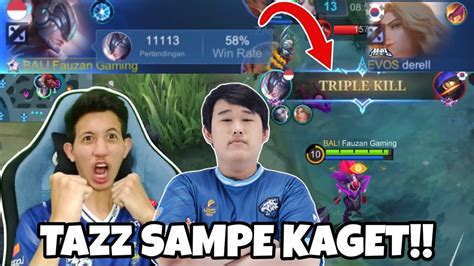 REAKSI EVOS TAZZ SI GLOBAL RANK MELIHAT SKILL ALPHA GUE YouTube