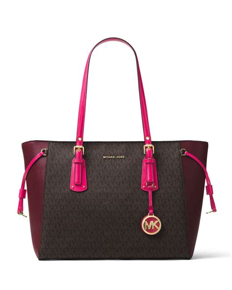 Michael Kors Michael Voyager Multi Function Top Zip Medium Tote In Pink Lyst