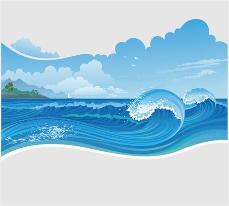 Blue Sea Blue Sky Wave Seawater Wind Wave Calm Daytime Ocean