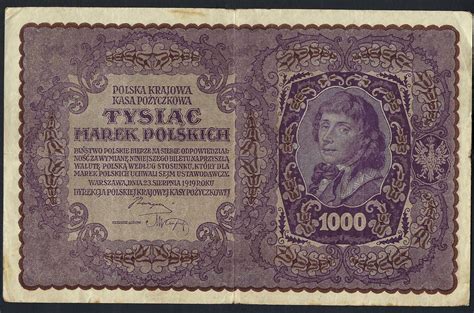 Pologne Poland 1000 Marek 23 08 1919 Polska Polskich S MA Shops