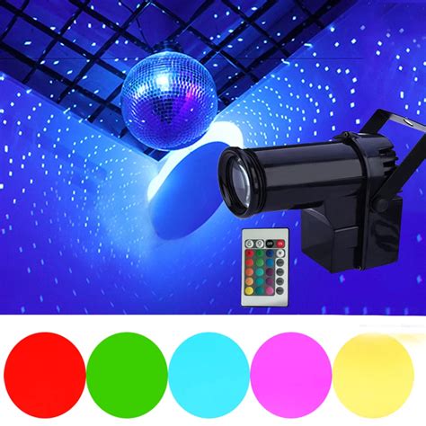 Thrisdar Remote Control 10w Rgb Led Beam Pinspot Stage Light Party