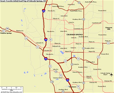 Map of Colorado Springs Colorado - TravelsMaps.Com