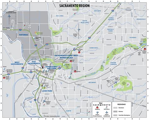 Sacramento region map