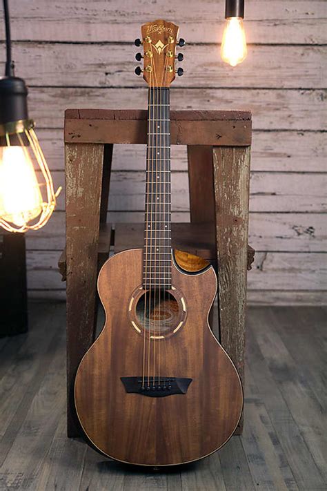 Washburn G Mini Koa Natural Reverb