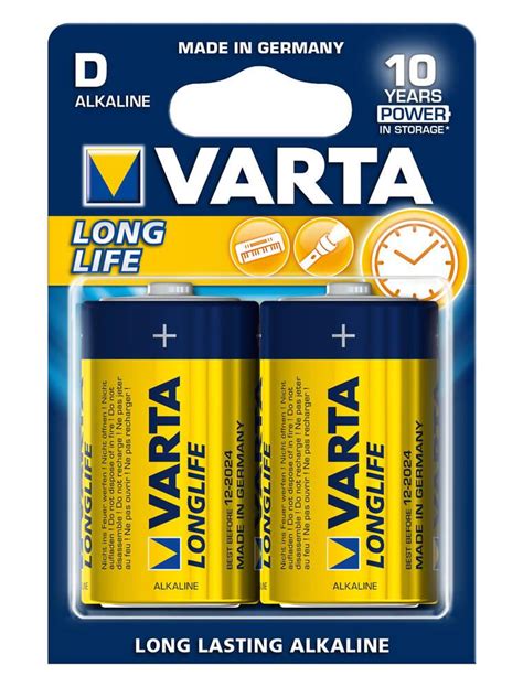 Varta Longlife D 2 Pak Batterier Plantorama