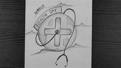 Pencil Sketch Pencil Drawings World Health Day Easy Drawings Male