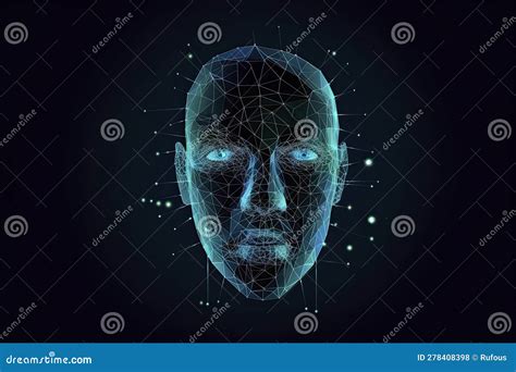 Concepto De Inteligencia Artificial Reconocimiento Facial Cabeza