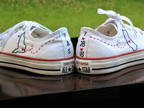 Custom Converse, Custom Wedding sneakers, Wedding Converse, Custom ...