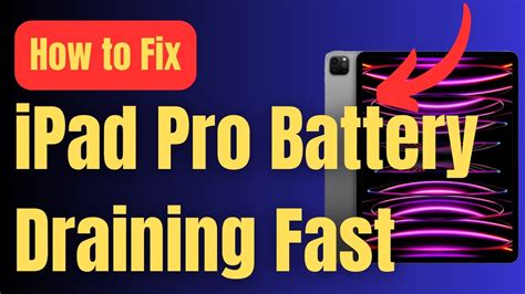 How To Fix Ipad Pro Battery Draining Fast Youtube