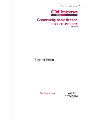 Fillable Online Licensing Ofcom Org Beyond Radio Application Form