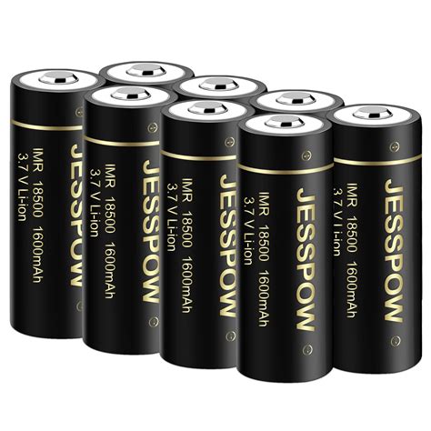 Buy 18500 Battery IMR 18500 Rechargeable Li Ion Battery 1600mAh 3 7V