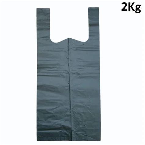 W Cut Plain 2kg Black Biodegradable Plastic Bag Size In Inches 16 X