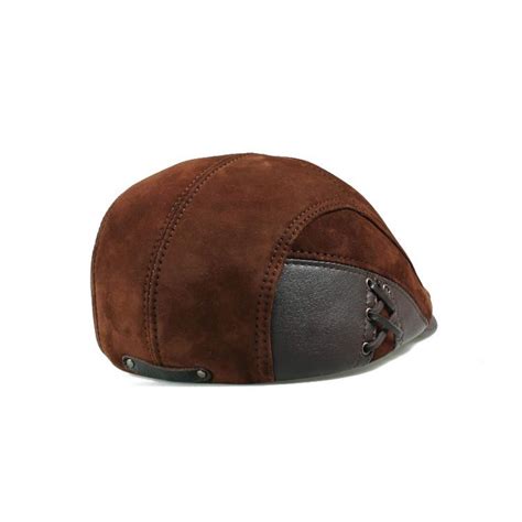 Casquette B Ret En Cuir V Ritable Marron Mon Beau B Ret