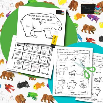 Brown Bear Sequencing Story Slider Craftivity Beginning Sounds Worksheet