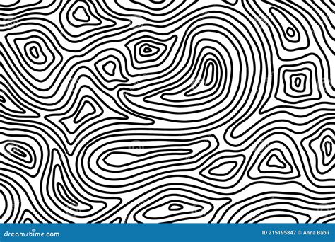 Black and White Wave Pattern. Abstract Background. Vector Illustration. Stock Vector ...