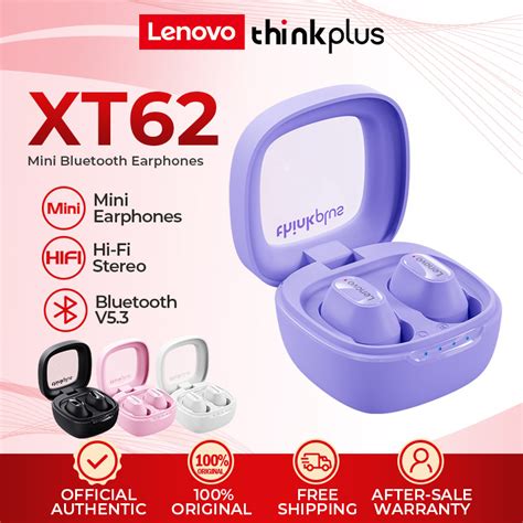 Lenovo Xt62 Wireless Bluetooth 5 3 Earphone Hifi Sound Sport Waterproof Tws Earbuds With Mic