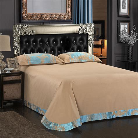 Green Jacquard Home Textile Bedding Set Luxury 4pcs Embroidered Satin