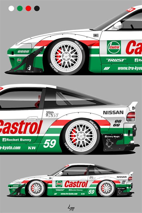 Nissan Sx S Castrol Racing Car Design Nissan Sx