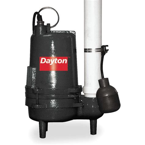 Dayton 3bb88 Sewage Ejector Pump 12 Hp Cast Iron 120 Vac 1750