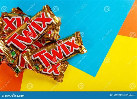 Pack Of 9 Twix White Fingers Chocolate Bar Isolated On White. Twix Is A Chocolate Bar Made By ...