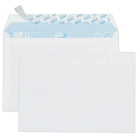 Boite de 50 enveloppes blanches C5 162x229 80 g bande siliconée