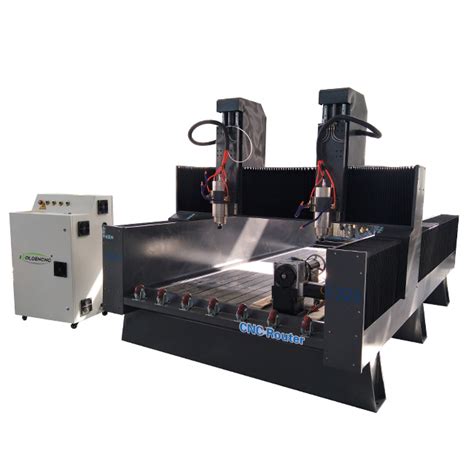 Double Head Stone Engraving Machine CNC Router From China Manufacturer