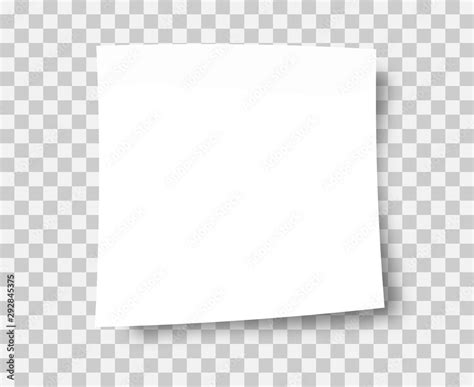 White Sticky Note With Post Note Sticker Isolated On Transparent