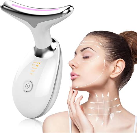 Masajeador Facial Cuello Con 3 Modos Calor Luz LED Masajeador Belleza