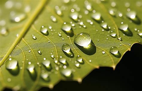 Water Droplet On A Leaf Background, Daytime, Water Droplets, Outdoor ...