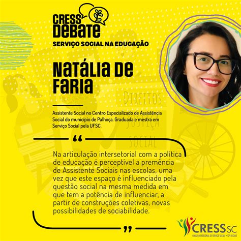 CRESS Debate Serviço Social na Educação Natália de Faria CRESS 12ª