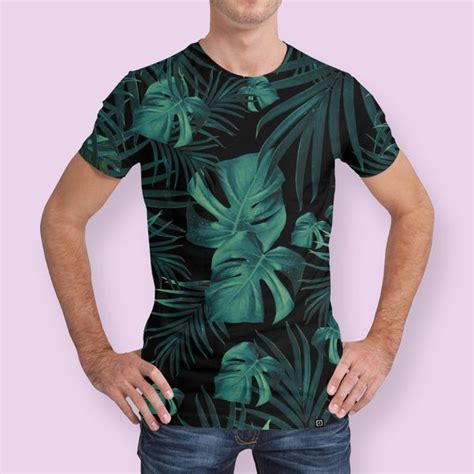 Tropical Jungle Night Leaves Pattern 1 2020 Edition Men S All Over T Shirt By Anita S