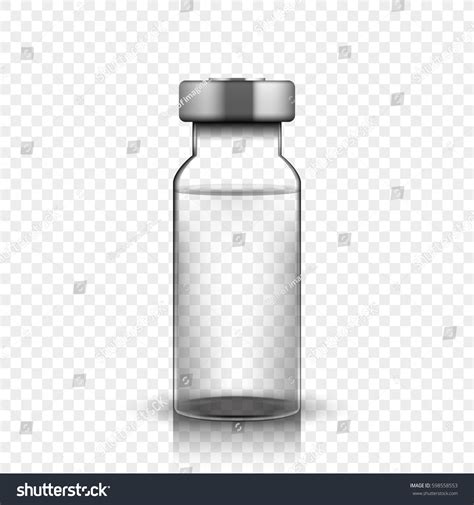 Transparent Glass Medical Vial Vector Royalty Free Stock Vector