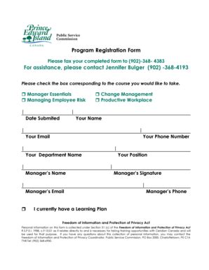 Fillable Online Gov Pe Program Registration Form For Assistance Please