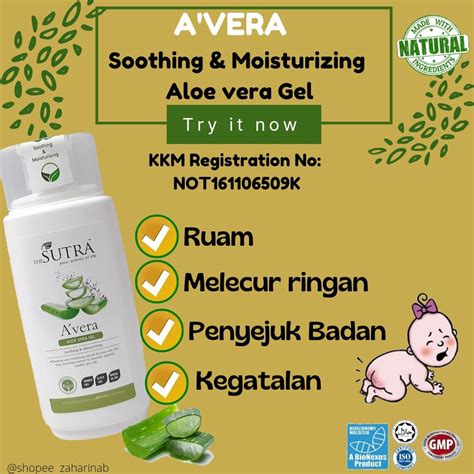 🔥ship Today🔥 Avera Gel By Sutra Ekstrak Aloe Vera Soothing