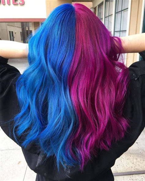 23 Brilliant Split Hair Color Ideas Thatll Make You Dye Your Hair