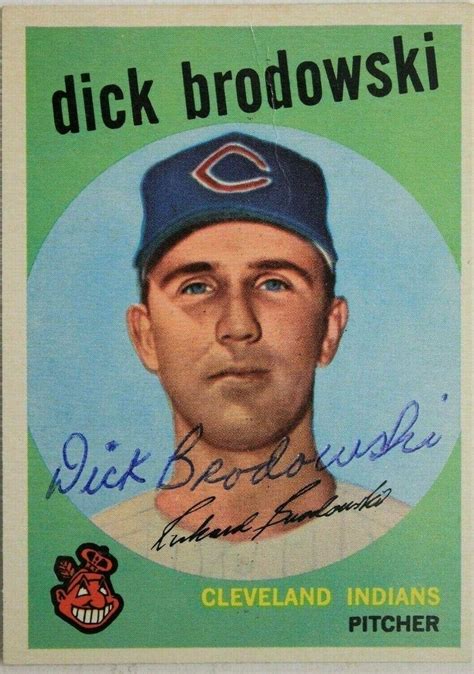 Dick Brodowski Cleveland Indians D 19 Signed 1959 Topps 371