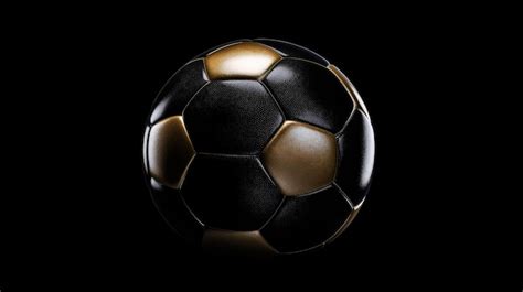 Premium Ai Image A Black And Gold Soccer Ball With Gold And Black