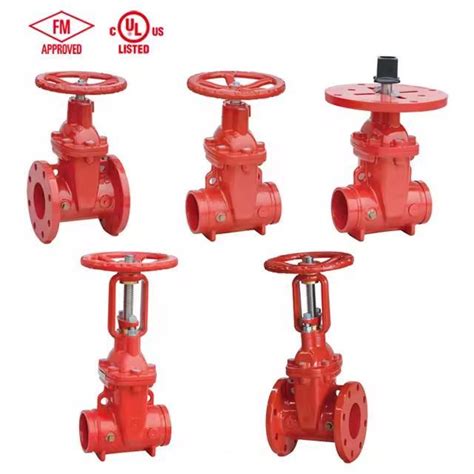 Flanged X Grooved End Resilient Wedge Os Y Gate Valve With Ul Fm Os