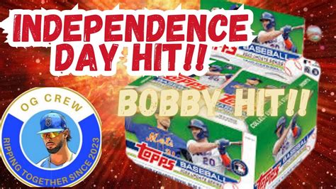 Topps Update Jumbo Case Rip Box Independence Day Hit And Huge