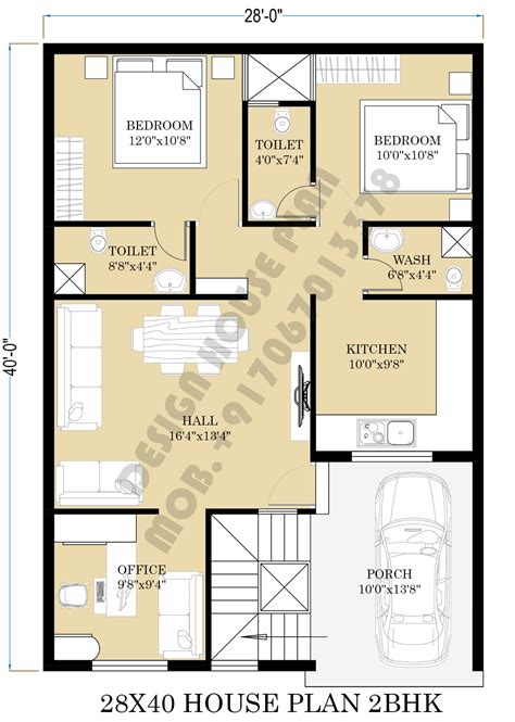 28 by 40 house plans | 1bhk 2bhk house plans