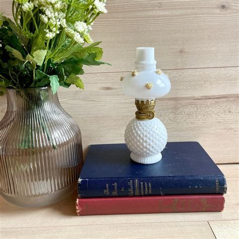 Milk Glass Oil Lamp Etsy