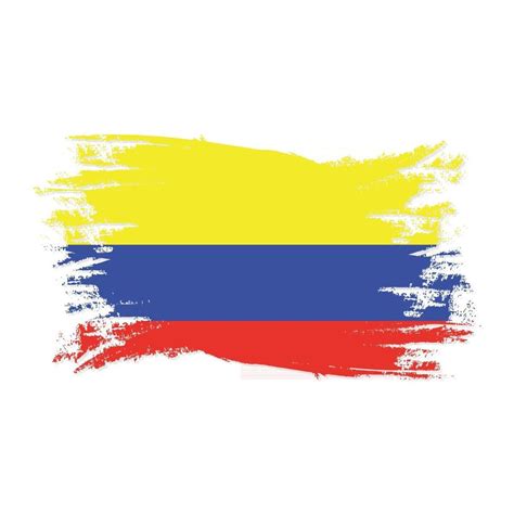 colombia flag  watercolor brush style design vector illustration
