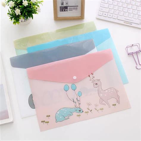 Estuche Organizador De Papel Para Documentos Carpeta Kawaii A De