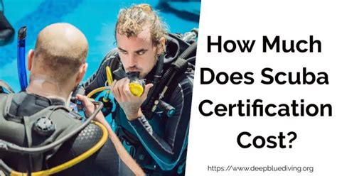 How Much Does Scuba Certification Cost How Expensive Or Cheap Is It