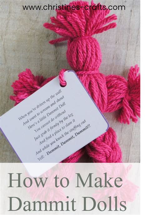 Yarn Doll Dammit Doll How To Make Christine S Crafts Easy Yarn