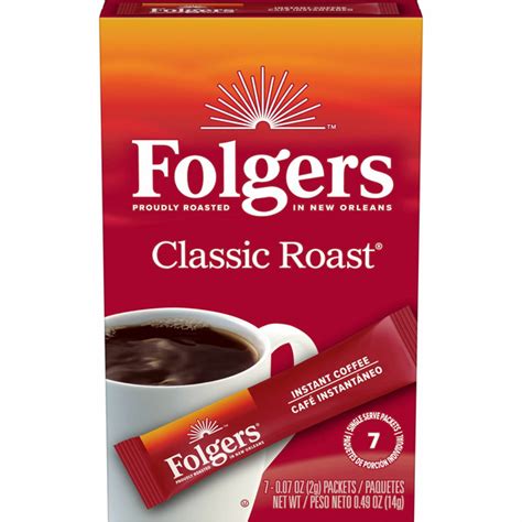 Publix Folgers Instant Coffee Crystals Classic Roast Single Serve