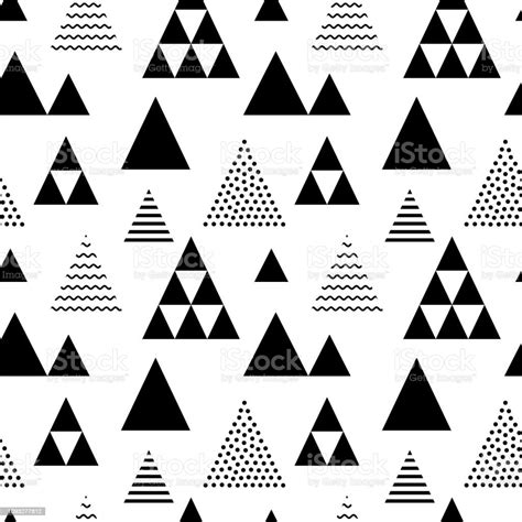 Triangles And Pyramids Seamless Pattern Abstract Geometric Repeat Stock