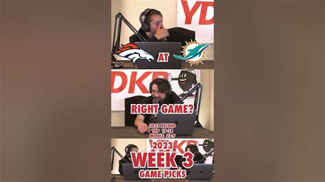 Denver Broncos At Miami Dolphins Nfl 2023 Week 3 Game Picks Youtube