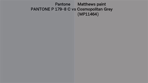 Pantone P C Vs Matthews Paint Cosmopolitan Grey Mp Side By